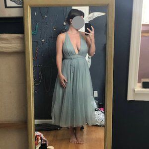 Selfie Leslie plunging mesh dress